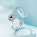 925 Sterling Silver Plated Platinum Ring with Pavé Setting for Men-3