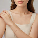 925 Sterling Silver & Plated White Gold Bracelet with Adjustable Length-5