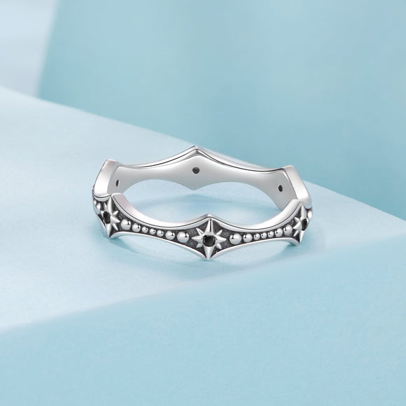 925 Sterling Silver Ring with Pavé Setting CZ, Size 6.0