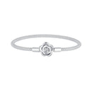 925 Sterling Silver Bracelet with Oxidized Finish and CZ 17.0 cm-1