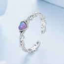 925 Sterling Silver Opal Pendant Ring for Women-2