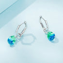 S925 Sterling Silver Oxidized Earrings with Transparent Glass & Main Stone for Women-4