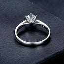 925 Sterling Silver Moissanite & CZ Ring Size 6 for Women-1