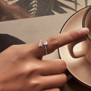 925 Sterling Silver Oxidized Pavé Setting CZ Ring-5