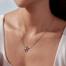 925 Sterling Silver White Gold Plated 1.8x1.9cm CZ Pendant Necklace for Women-6