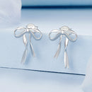 925 Sterling Silver Earrings with White Gold Plating - 1.8x1.3cm for Women-2