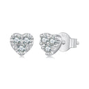 925 Sterling Silver Moissanite 0.03 Carat Earrings for Women-1