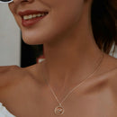 925 Sterling Silver Necklace with Pavé Setting CZ 21*16mm Pendant-9