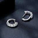 S925 Sterling Silver Moissanite Earrings, 1.3cm, Platinum Plated, for Women-4