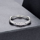 925 Sterling Silver Moissanite Ring with 0.15-0.2cm Gems for Women - Size 6-3