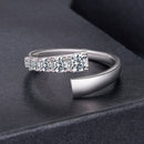 925 Sterling Silver Moissanite Ring Size E-4