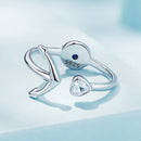925 Sterling Silver Plated Platinum Ring with Pavé Setting for Men-4