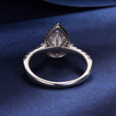 925 Sterling Silver Moissanite 1 Carat Pendant Ring Size 6 for Women-4