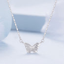 925 Sterling Silver Necklace with Pavé Setting CZ, Length 390+60mm, Pendant Size 8x15mm, for Women-5