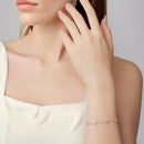 925 Sterling Silver Bracelet with White Gold Plating and CZ Paving for Women-6