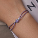 925 Sterling Silver Adjustable 24cm CZ Resin Bracelet for Women-7