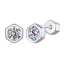 925 Sterling Silver 0.3 Carat Moissanite Earrings for Women-1