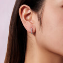 925 Sterling Silver Earrings with CZ and White Gold Plating-9