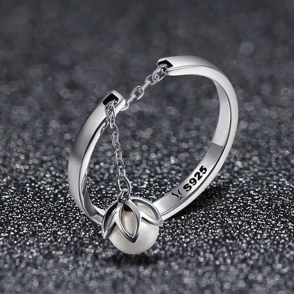 S925 Sterling Silver Ring Width 0.2CM Bead 0.6CM for Women