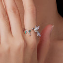 925 Sterling Silver Ring with Enamel and Oxidized Finish in Style E for Women-6