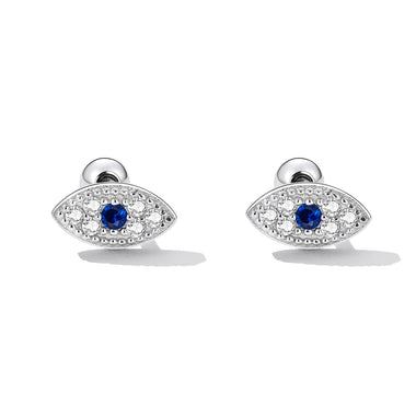 925 Sterling Silver & Pavé Setting CZ Earrings - 0