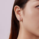 925 Sterling Silver Moissanite Earrings 1.4cm for Women-7