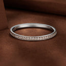 925 Sterling Silver 1.0mm Moissanite Platinum Plated Ring Size 5 for Women-4