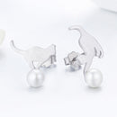 925 Sterling Silver Shell Pearl Earrings for Women-4