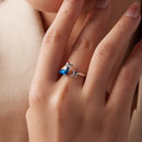 925 Sterling Silver Enamel Ring for Dogs, 0.2cm Width, White Gold Plated-6