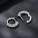 925 Sterling Silver Moissanite Earrings 1.3cm for Women-5