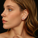 925 Sterling Silver Moissanite Earrings, 0.3cm, White Gold Plated, for Women-7