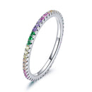 925 Sterling Silver Pavé Set CZ Ring Size 6 for Women-1