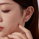 925 Sterling Silver Earrings with Transparent Glass and CZ for Women-7