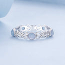 S925 Sterling Silver 4mm Plated Platinum Ring for Women Size 6.0-3