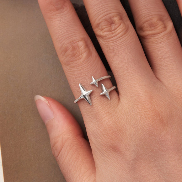 925 Sterling Silver Oxidized Silver Ring for Women