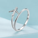 925 Sterling Silver Ring with Pavé Setting CZ, Size 6.0, Oxidized Finish for Women-4