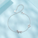 925 Sterling Silver & Plated White Gold Bracelet 15+6cm for Women-3