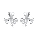 925 Sterling Silver White Gold Plated 0.7cm Earrings for Women-1