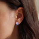 925 Sterling Silver Transparent Glass Earrings for Women-6
