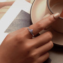 925 Sterling Silver 1.9mm Pavé Setting White Gold Plated Ring-6