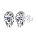 925 Sterling Silver Earrings with Oxidized Finish and CZ Stones-1