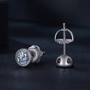 925 Sterling Silver 5.0mm Moissanite Earrings for Women-5