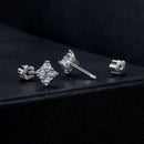 925 Sterling Silver 10mm Moissanite Earrings for Women-3