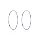 925 Sterling Silver Plated Platinum Earrings 3cm for Women-1