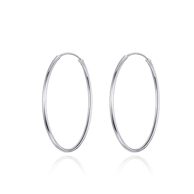 925 Sterling Silver Plated Platinum Earrings 3cm for Women