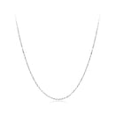 925 Sterling Silver White Gold Plated Necklace 40+5cm for Women-1