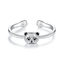 925 Sterling Silver White Gold Plated Enamel Ring for Women-1