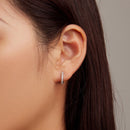 925 Sterling Silver Pavé Setting CZ Earrings for Women-7