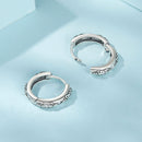 925 Sterling Silver Earrings with Oxidized Finish and Pavé Setting CZ for Women-5