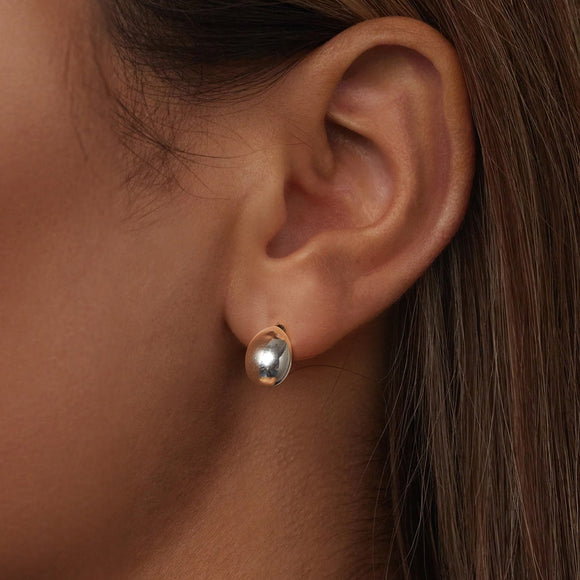 925 Sterling Silver Earrings 10x7mm with Oxidized Silver for Women